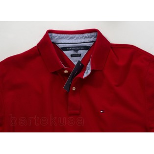 TOMMY HILFIGER CZERWONA MESKA KOSZULKA POLO